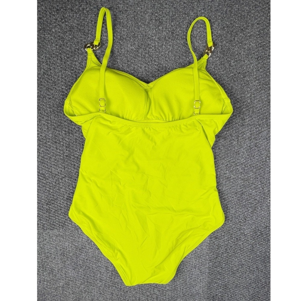 NWT Michael Kors Womens Limeade Adjustable Strap Padded One Piece Swimsuit 10 - Picture 3 of 7